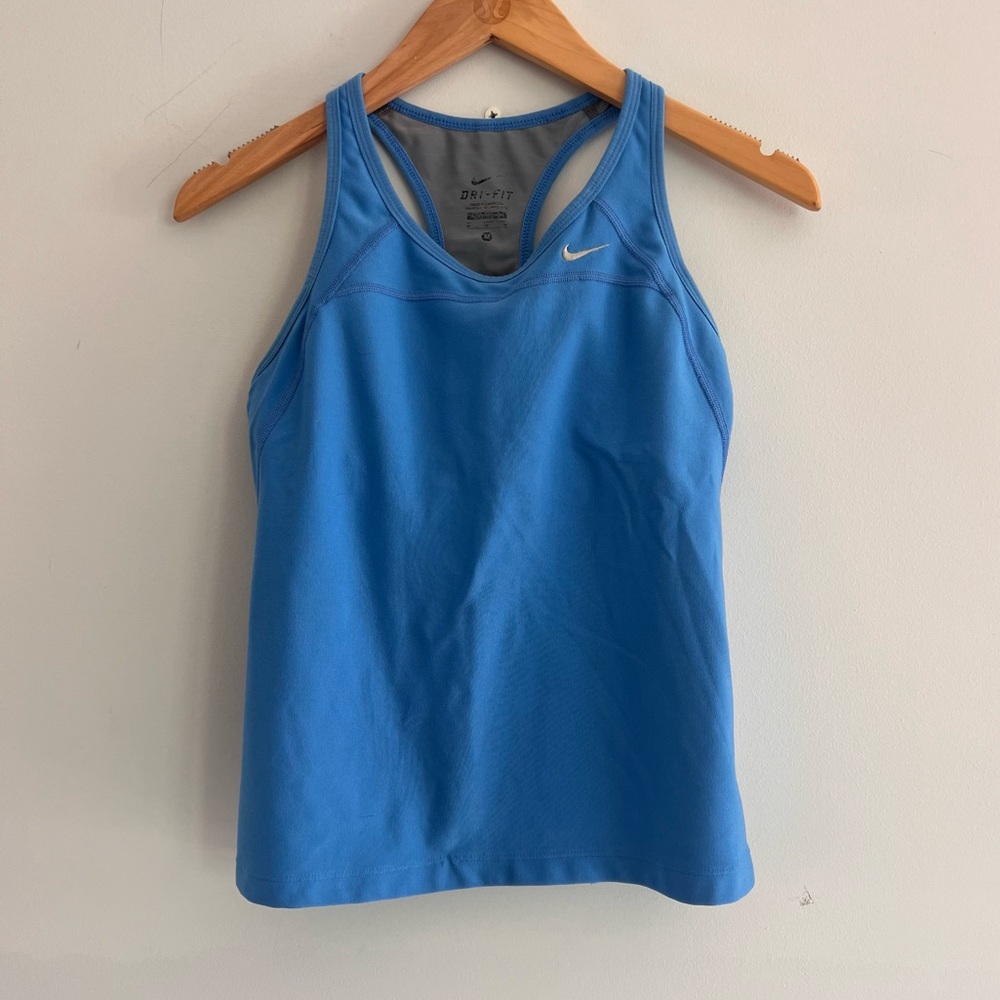 Nike tank top. Blue. Medium. Built in sports bra.